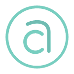 A green logo of a lowercase 'a' within a circle.